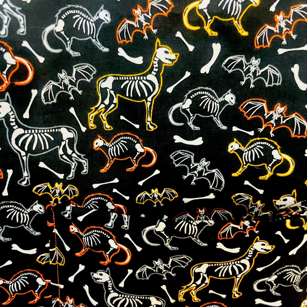 CATS, DOGS, BATS &RATS SKELETONS ADULT APRON